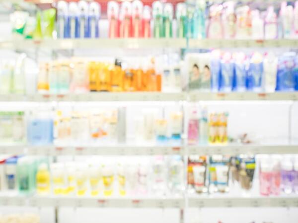products on a shelf